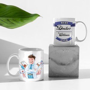 Best Doctor Ever Personalized Mug, W/ Free Gift Box, Coffee, 11oz